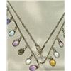 Image 1 : STERLING SILVER GEMSTONE NECKLACE