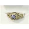 Image 1 : 10K GOLD TANZANITE & DIAMOND (0.58CT) RING