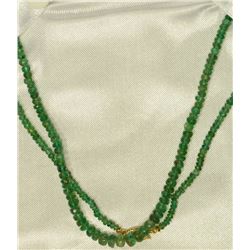 14K GOLD CLASP EMERALD (40CT) NECKLACE