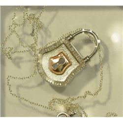 STERLING SILVER GOLD PLATED DIAMOND (0.28CT)