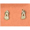 Image 1 : STERLING SILVER DIAMOND (0.25CT & 0.17CT) EARRINGS