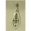 Image 1 : STERLING SILVER ONYX & DIAMOND PENDANT