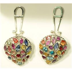 STERLING SILVER GEMSTONE EARRINGS