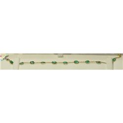 14K GOLD EMERALD (14.5CT) BRACELET
