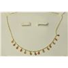 Image 1 : 10K GOLD DARK-ORANGE SAPPHIRE (7CT) NECKLACE