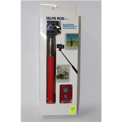 NEW SELFIE ROD WITH BLUETOOTH REMOTE (RED)