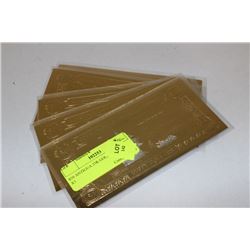 $50 ANTIGUA 23K GOLD BANKNOTE X5