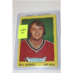 1973 BILL BARBER ROOKIE CARD