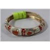Image 1 : RED WHITE AND GOLD TONE BRACELET