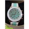 Image 1 : GENEVA WHITE AND GREEN WATCH