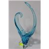Image 1 : BLUE ART GLASS VASE
