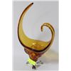 Image 1 : AMBER GLASS ART VASE