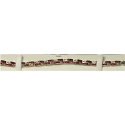 STERLING SILVER RUBY (3.8CT) BRACELET