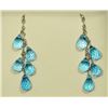 Image 1 : 14K GOLD BLUE TOPAZ EARRINGS