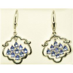 STERLING SILVER TANZANITE EARRINGS
