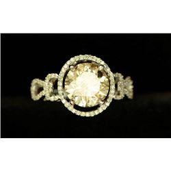 14K GOLD YELLOW DIAMOND (3.35CT) & WHITE DIAMOND