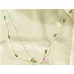 10K GOLD EMERALD (2.75CT) NECKLACE