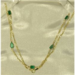 10K GOLD EMERALD (3.6CT) NECKLACE