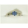 Image 1 : 10K GOLD SAPPHIRE (0.16CT) & DIAMOND RING