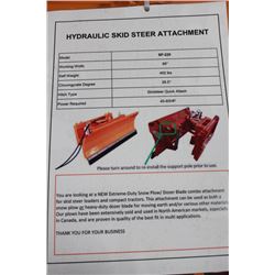 NEW 86" HYDRAULIC SKID STEER LOADER/DOZER/SNOWPLOW