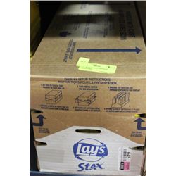 CASE OF LAYS STAX ORIGINAL POTATO CHIPS