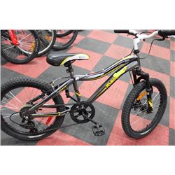 KRANKED 6 SPEED KIDS BIKE WITH FRONT SUSPENSION &