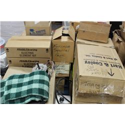 PALLET WITH BBQ COVERS , MAKE UP AIR ELECTRIC