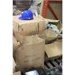 PALLET OF HARDHATS