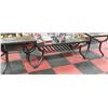 Image 1 : 3 PC METAL AND STONE TOP COFFEE TABLE SET