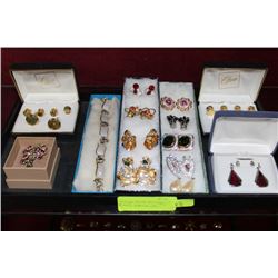 VINTAGE ESTATE EARRINGS BROOCHES CUFFLINKS ETC