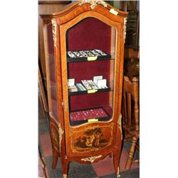 WOOD VENEER DISPLAY CABINET
