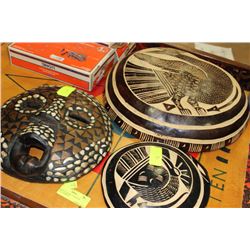 3 PC NATIVE ART WALL HANGING SET