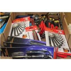 BOX OF NEW TOOLS