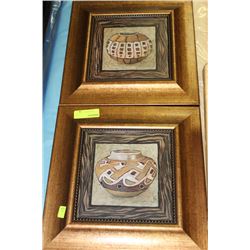 PAIR OF SHOWHOME GOLD TONE FRAMED PICTURES