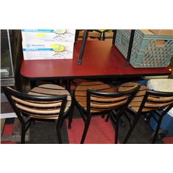 COMMERCIAL TABLE W 7 CHAIRS
