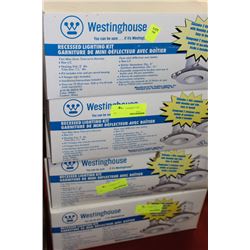4 BOXES OF WESTINGHOUSE RECESSED LIGHTING KITS