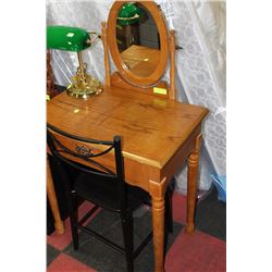 JEWELLERY DRESSER W/ BLACK CHAIR