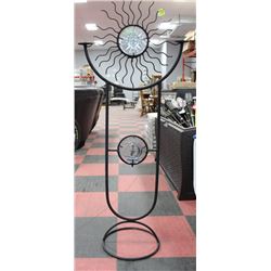SUN AND MOON FLOOR STANDING CANDLE HOLDER