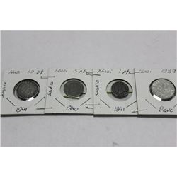 4 NAZI COINS W/ SWASTICA
