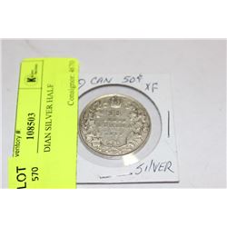 1919 CANADIAN SILVER HALF DOLLAR