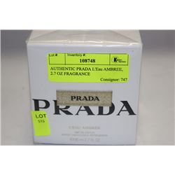 AUTHENTIC PRADA L'Eau AMBREE, 2.7 OZ FRAGRANCE