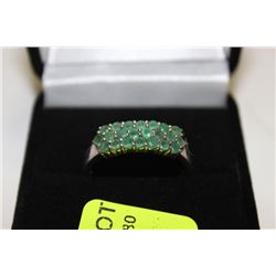 SILVER .925 EMERALD RING