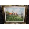 Image 1 : FARM SCENE OIL ON CANVAS
