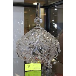 ESTATE PINWHEEL CRYSTAL LIDDED DISH