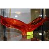 Image 1 : ESTATE ORANGE ART GLASS DISH