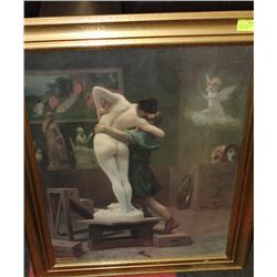 LARGE FRAMED JEAN LEON GEROME PRINT