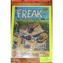 THE FREAK BROTHERS 75 CENT WOOD FRAMED COMIC