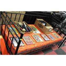 METAL FRAME DAYBED W/ NEW FOAM MATTRESS