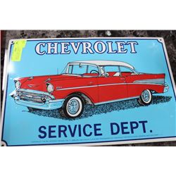 METAL CHEVY SERVICE DEPARTMENT SIGN
