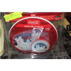 COCA-COLA KID'S DISH SET - NEW IN PACKAGE